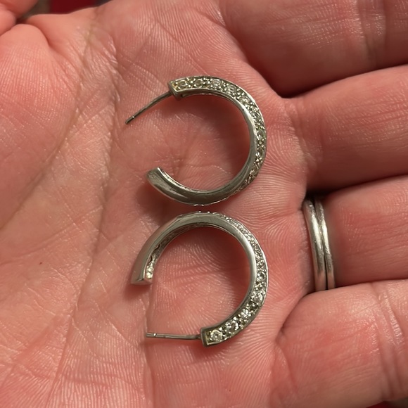 925 Rhinestone Earrings - Picture 3 of 10